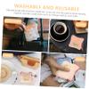 LALAFINA 4pcs Sanitary Napkin Storage Bag Flower Pattern Square Design for Students Use as Toiletry Bag for School view 2