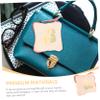 LALAFINA 4pcs Sanitary Napkin Storage Bag Flower Pattern Square Design for Students Use as Toiletry Bag for School view 4