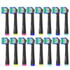 16 Count Replacement Toothbrush Heads Compatible for Oral B Electric Toothbrushes, Black. view 1