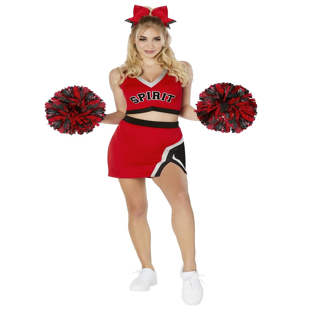 Spirit Halloween Adult Touchdown Babe Cheerleader Uniform Costume | Cheerleader Outfit | Sexy Costume, Multicolored, Adult X-Small