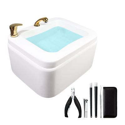 Acrylic Massage Footbath Hot And Cold Adjustment Pedicure Supplies Spa Massage Special For Hotel Foot Bath Club Foot Soaker Square Footbath Stress Relief For Fatigue And Tired Feet ( Size : Bath+pedic