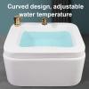 Acrylic Massage Footbath Hot And Cold Adjustment Pedicure Supplies Spa Massage Special For Hotel Foot Bath Club Foot Soaker Square Footbath Stress Relief For Fatigue And Tired Feet ( Size : Bath+pedic view 4