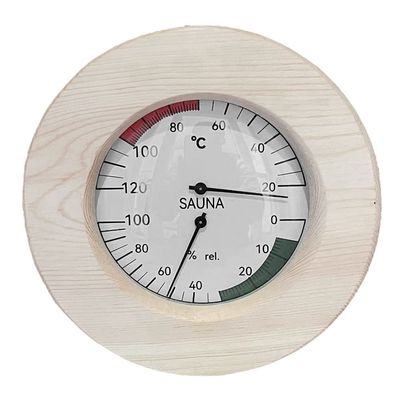 Evvmnaks Sauna Thermometer High Temperature Thermometer Hygrometer Analogue Made of Wood (, Alder or .- Noble Sauna Accessories Set
