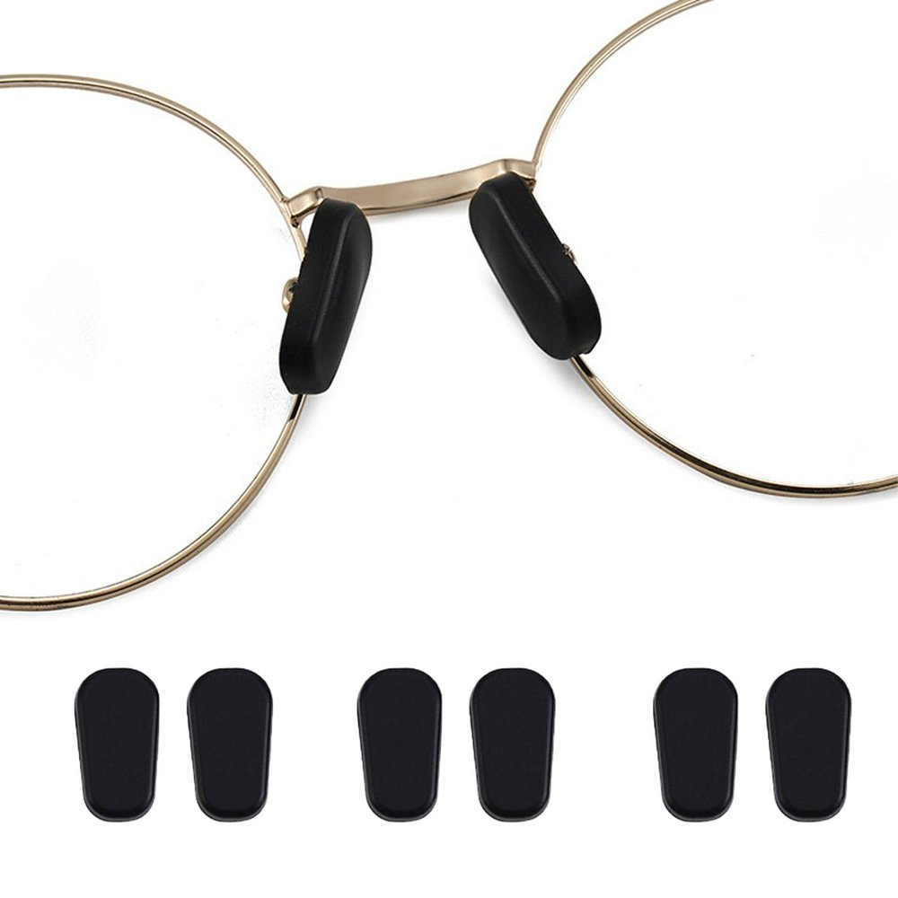 20pairs Air Cushion Soft Silicone Pressure Relief Eyeglass Nose Pad Universal(Black)