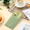 150 Pieces Paper Linen Napkins Disposable Airlaid Dinner Napkins Prefolded Guest Hand Towel with Built in Flatware Pocket for Silverware Valentine Spring Wedding Reception Bridal (Sage Green) view 3