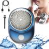 2023 Powerful Storm Shaver for Men, Mini Shaver Portable Electric Shaver, Easy One-Button Use for Home, Rechargeable USB Mini Shaver Electric Razor for Home,Car,Travel and Gifts (Blue) view 1