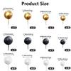 36 PCS Gold Black White Balls Cake Topper Balloons Foam Ball Cake Picks Cupcake Topper Shaped Cake Insert Toppers Pearl Ball Cupcake Toppers DIY Birthday Cake Decorations for Baby Birthday Party view 2