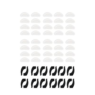 20 Pairs of Glasses Nose Pads, Silicone Glasses Nose Pads, Non-Slip Adhesive Glasses Nose Pads, Comfortable Nose Pads, Suitable for All Kinds of Glasses, Sunglasses