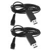 2PCS USB Shaver Charger Cable Compatible with Wahl Colour Pro 9649 Cordless Clippers Replacement 3.5V USB Power Cord Black 1.8m view 1