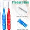 10Pcs Interdental Brush Dental Brushes Mini Teeth Brushes Dental Floss Brush Flossing Brushes Dental Hygiene Brush Flossing Sticks Braces Dental Brush for Cleaning Gaps Between Teeth (Blue/0.8mm) view 2