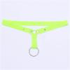 Adjustable Chastity Belt with Metal Ring Male Chastity Lock Sexy Underpants Anti-Fall Chastity Cage(Yellow) view 1