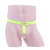 Adjustable Chastity Belt with Metal Ring Male Chastity Lock Sexy Underpants Anti-Fall Chastity Cage(Yellow) view 3