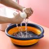 tinysiry Collapsible Tub Portable Washing Basin Large Capacity Plastic Washtub for Outdoor Camping, Space Saving for Dishing, Round Washing Up Bowl Dark Blue S 1 view 2