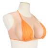 CRODRES Silicone Breast Forms Silicone Filled Breastplate C-G Cup Realistic Fake Boobs Enhance for Crossdresser Drag Queen,Brown,G Cup view 1
