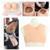 CRODRES Silicone Breast Forms Silicone Filled Breastplate C-G Cup Realistic Fake Boobs Enhance for Crossdresser Drag Queen,Brown,G Cup view 3