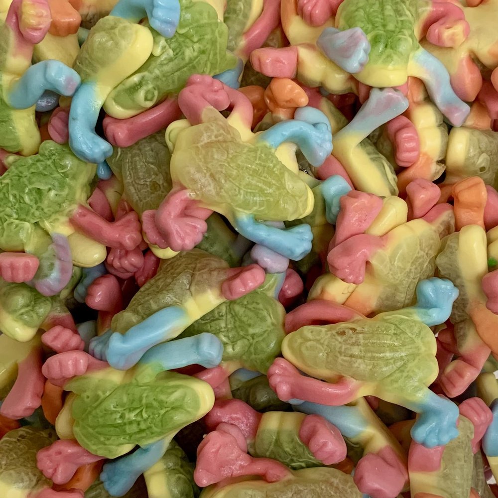 Tropical Frogs Retro Sweet Shop Jar by The Gourmet Sweet Company