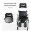 160 Full Reclining Wheelchair for Adults High Back Manual Wheelchair W/Handbrake Steel Bedside Commode W/Potty and Desk Tray Bathroom Shower Chair for Seniors,220lb view 3