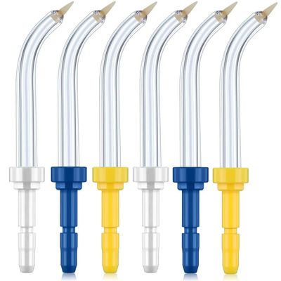 RAXSEG Flosser Replacement Tips for Waterpik Periodontal Tips Dental Water Flosser Tips Replacement Tips for Waterpik Water Flossers (Like WP-100) and Other Brand Oral Irrigators(6 Pieces)