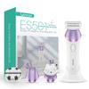 VOYOR Lady Shavers for Women Bikini Trimmer 4 in 1 Cordless Electric Razor Rechargeable Wet & Dry Lady Shaver with 2 Speeds for Full Body, Pubic Hair Trimmer,Cleansing,Massage ES501 (Purple) view 1