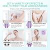 VOYOR Lady Shavers for Women Bikini Trimmer 4 in 1 Cordless Electric Razor Rechargeable Wet & Dry Lady Shaver with 2 Speeds for Full Body, Pubic Hair Trimmer,Cleansing,Massage ES501 (Purple) view 4