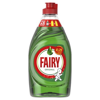 Fairy Original Washing Up Liquid With Upto 2X Longer Lasting, 320ml