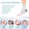 Upgraded Neuropathy Pain Socks,Women Men 3 Pairs Soothe Socks,Ankle Compression Sleeve Sock Soothers Grey (XL) view 2