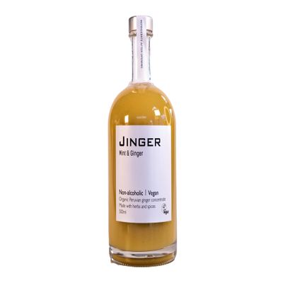 Organic Ginger & Mint - 500ml - Ginger Concentrate - Vegan - Reflux - Immune Booster - Heartburn Refreshing & All-Natural Beverage Great for Digestive Health & Natural Energiser