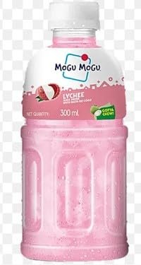 Mogu Mogu Lychee Juice with 25% NATA De Coco Energy Booster Drink Full Of Fruit Fibres Delicious And Nutritious Drink Tasty And Twisty Treat Gift Hamper (12)