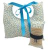 10"x9" Underarm Cushion Gift Set for Single Mastectomy, Lumpectomy, Augmentation, including 6' or 10" Seatbelt Pad, Breast Cushion Pillow SLNB Top Surgery (Blue Ditsy Floral, 6" approx Seatbelt Pad) view 1
