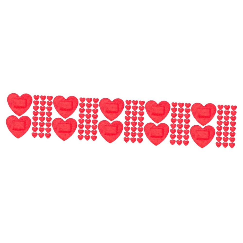 ABOOFAN 250pcs Hemostatic Patches Breathable Wound Bandages Heart Shape Adhesive First Aids Supplies for Boys and Girls