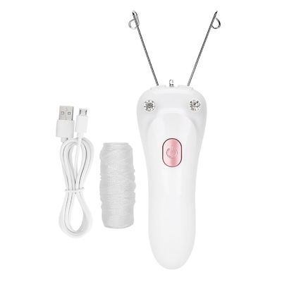 Lwuey Electric Facial Hair Remover, USB Chargeable Face Threading Machine Cotton String Thread Device Physical Threader Removal Tool Lip Chin Cheek Arm Leg Body Epilator Depilation Woman Portable