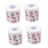 BCOATH 4 Rolls Christmas Toilet Tissues Santa Claus Pattern Dinner Paper Decorative Party Napkins Double-Layer Toilet Roll Festive Home Decor Dining Table view 1