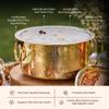PTAL Brass Patila for Cooking (3 litres) | 100% Pure Round Heavy Bottom | Hammered, Polished Tapeli/Patila/Bhagona | Golden Brass Handi (Free 30ml Copper & Brass Cleaning Solution) view 3