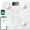 Runstar Smart Scale for Body Weight and Fat Percentage, High Accuracy Digital Bathroom Scale with LCD Display for BMI 13 Body Composition Analyzer Sync with Fitness App - White view 1