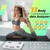 Runstar Smart Scale for Body Weight and Fat Percentage, High Accuracy Digital Bathroom Scale with LCD Display for BMI 13 Body Composition Analyzer Sync with Fitness App - White view 2