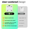Runstar Smart Scale for Body Weight and Fat Percentage, High Accuracy Digital Bathroom Scale with LCD Display for BMI 13 Body Composition Analyzer Sync with Fitness App - White view 4