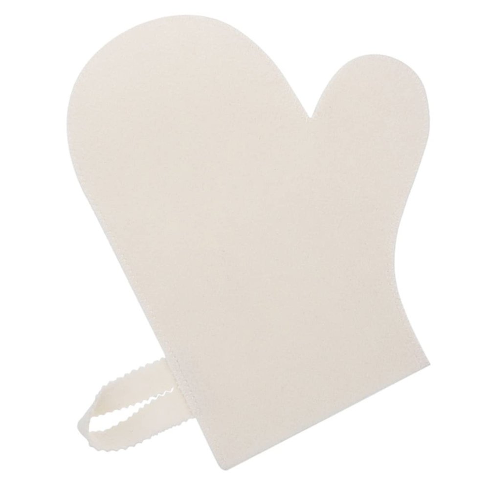 BIUDECO White Grey Felt Sauna Glove Five Fingers Water Absorption Heat Insulation Unisex Bathing Sauna Mitt Heat Protecting Mitten for Men Women