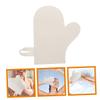 BIUDECO White Grey Felt Sauna Glove Five Fingers Water Absorption Heat Insulation Unisex Bathing Sauna Mitt Heat Protecting Mitten for Men Women view 2