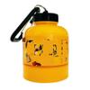 Omana Protein Powder Storage Container to go, Portable Supplement Container with Funnel & Keychain for Travel Gym Workout Fitness, BPA Free, Portable Shaker (Yellow, 200+500ml Set) view 3
