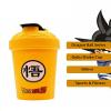 Omana Protein Powder Storage Container to go, Portable Supplement Container with Funnel & Keychain for Travel Gym Workout Fitness, BPA Free, Portable Shaker (Yellow, 200+500ml Set) view 4
