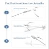 LUFF Rimless Reading Glasses for Women,Frameless Metal Fashion Diamond Cut Edge Blue Light Computer Readers,Anti Eyestrain view 4