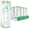 Aspire Healthy Energy Drink  12 x 330ml Cans  Zero Calories & Zero Sugar  Natural Plant Based Caffeine & Multivitamins - Vegan & Gluten Free (Lemon/Lime) view 1