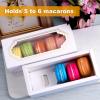 LISHINE 50 Pack Macaron Boxes for 4 to 5, Macaron Box with Clear Window, Rectangle Macarons Packaging Boxes for Chocolate, Treat, Truffle, Cookies or Muffins view 3