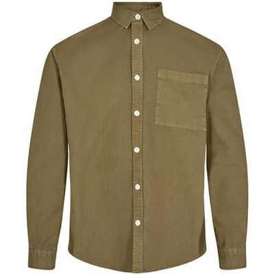Redefined Rebel Men's rrjack Shirt, Dark Olive, L