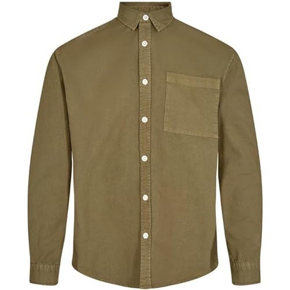 Redefined Rebel Men's rrjack Shirt, Dark Olive, L