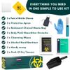 Labsales Wall Mountable Biohazard Spill Clean up kit, Body Fluid Emergency Kit for Vomit, Blood, Sick Urine and Mucus, Bright Stand Out Case Made from 100% Recycled Plastic, Case of 2 Kits view 2
