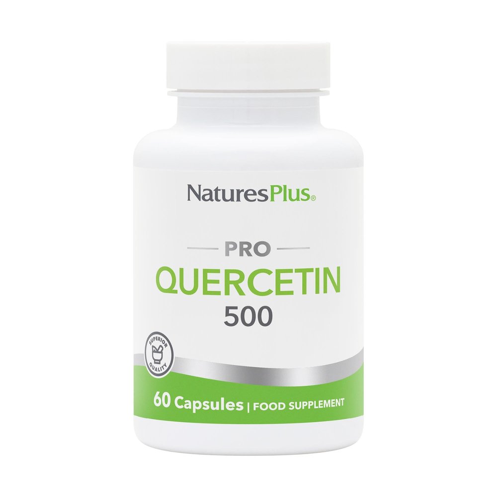NaturesPlus PRO Quercetin Capsules 500 mg - High Strength, Easy to Swallow, One a Day - Vegan, Gluten Free - 60 Capsules