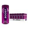 Boost Energy Drink Cherry Flavour - 24 Pack Drinks with Caffeine, Taurine and Vitamin B Carbonated Energy Drinks Gluten Free Vegan Low Calorie Fizzy Drinks Multipack 24x250ml view 1