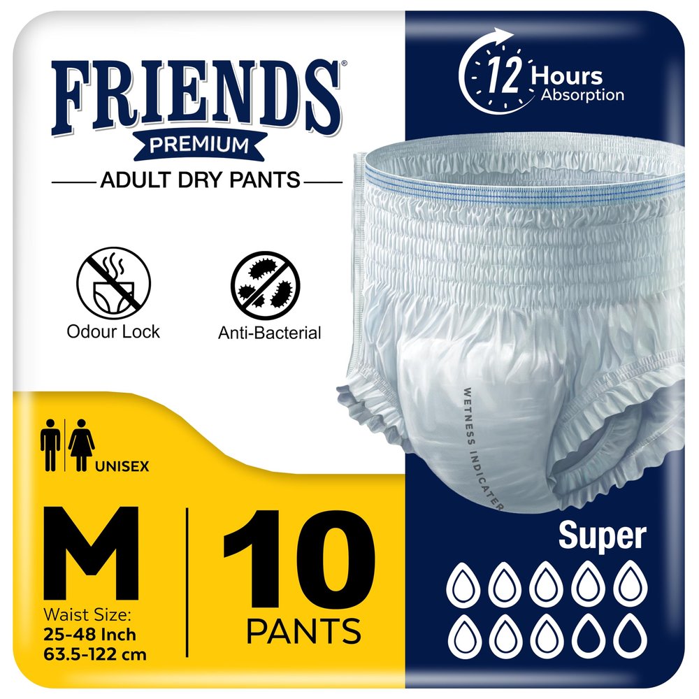 10 x Friends Pants Super Medium | Unisex High Absorbency Incontinence Pull Up Pants