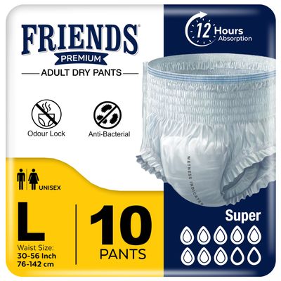 10 x Friends Pants Super Large | Unisex High Absorbency Incontinence Pull Up Pants